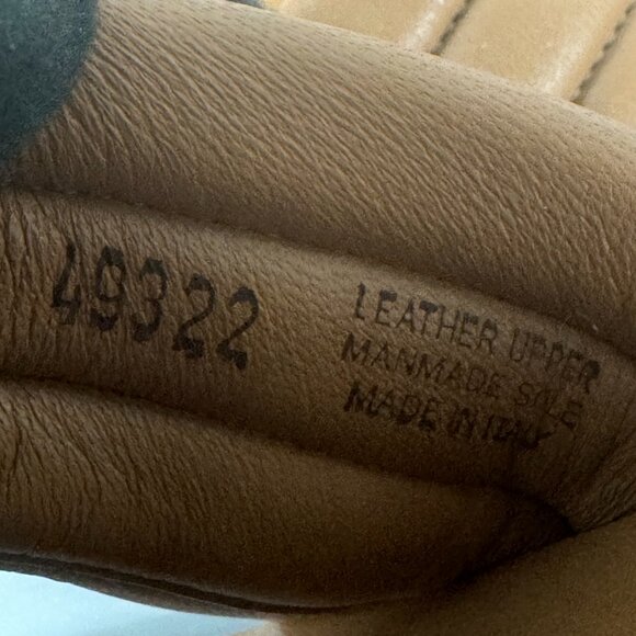 Garnet Hill Made In Italy Daria Modern Slides in Brown Leather, Size 7 1/2 - Picture 15 of 15